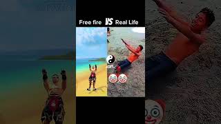 FREE FIRE vs Real life Emote freefire freefireindia freefiremax [upl. by Leigh362]