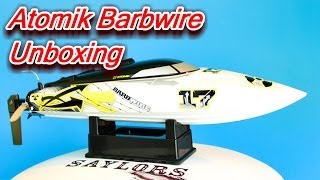 Atomik Barbwire RTR Brushless RC Boat  Unboxing  TheRcSaylors [upl. by Akkina]