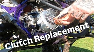 Yamaha Banshee clutch replacement [upl. by Ramat]