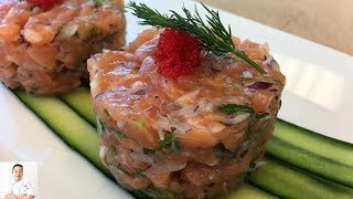 Salmon Tartare  DIY Easy Recipe [upl. by Eerac529]