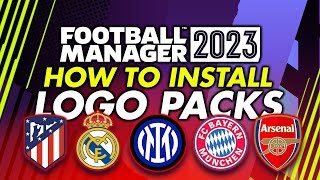 Logo Pack Install Guide Football Manager 2023  How to get real club badges and logos into FM23 [upl. by Nevanod72]