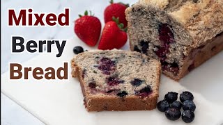 Mixed Berry Loaf Bread  Easy Loaf Bread Recipe [upl. by Anoek]