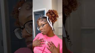 Curly ponytails using flexi rods 🥰🤩 naturalhairstyles curlyhairstyles flexirodset [upl. by Elvah]