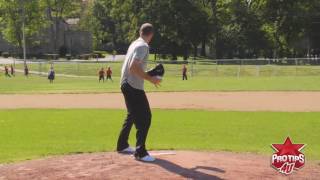 Pitching Tips Pickoff Move to First Base with David Pauley [upl. by Arihsay]