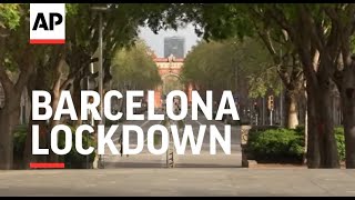 Timelapse of deserted Barcelona in virus lockdown [upl. by Ettenahs902]