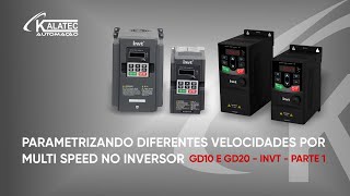 Parametrizando diferentes velocidades por multi speed no inversor GD10 e GD20 – INVT – Parte 1 [upl. by Blasius]