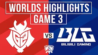 G2 vs BLG Highlights Game 3  Worlds Swiss Stage 2024  G2 Esports vs Bilibili Gaming [upl. by Kreager744]