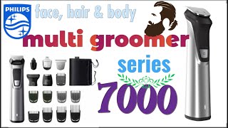 Premium Multi Groomer  Philips Multigroom Series 7000 BlackSilver MG773615 Unboxing [upl. by Eyks]