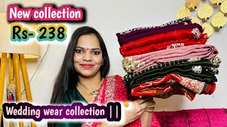 Meesho saree haul  RS299  Wedding wear saree [upl. by Aicilif714]