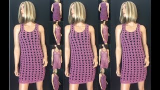 How to Crochet a Summer Dress Pattern 372│by ThePatternFamily [upl. by Yusuk]