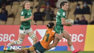 Highlights Australia tops Ireland in Seville Sevens womens cup final  NBC Sports [upl. by Ailen387]