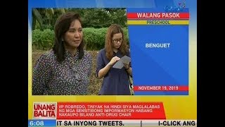 UB VP Robredo tiniyak na hindi siya maglalabas ng mga sensitibong impormasyon [upl. by Jahdai]