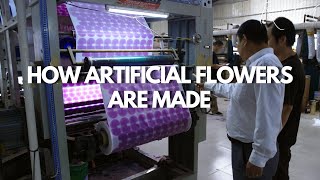 How artificial flowers are made Artificial flower factory in China Real Touch orchid manufacturing [upl. by Enilauqcaj]