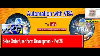 Sales Order User Form Development  Part28 [upl. by Illoh277]