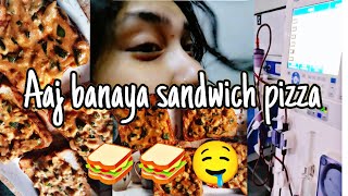 Aaj banaya sandwich pizza 🍕🍕 yammy saa shortvideo love minivlog ytshortsindia sister fashion [upl. by Nitin]