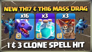 Maxed Town Hall 17 Dragon Attack  Th16 Mass clone Dragon Attack  Best Th17 Attack Strategy in coc [upl. by Siddra]