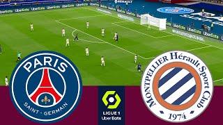 PSG vs Montpellier Video Game Simulation  PES 2021 [upl. by Slaby]