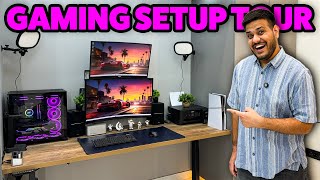 My 2025 Gaming amp Editing Desk Setup Tour 😍 [upl. by Anirrak]