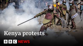 Kenya Tear gas fired at antigovernment protesters  BBC News [upl. by Aydidey1]