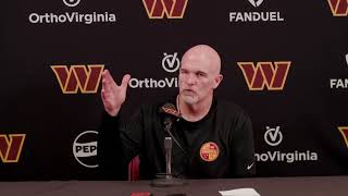 HC Dan Quinn Speaks to the Media Before Practice  Washington Commanders [upl. by Wylde]