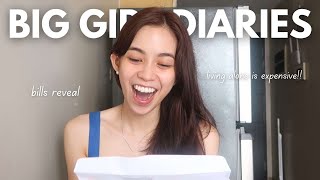 Big Girl Diaries •౨ৎ˚ grwm living alone expenses cooking at home tiktok haul [upl. by Felicdad]