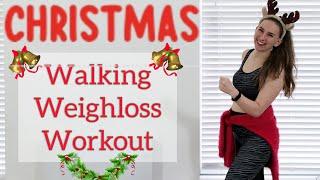 CHRISTMAS INDOOR WALKING WEIGHTLOSS WORKOUT  Beginner Friendly [upl. by Libenson]