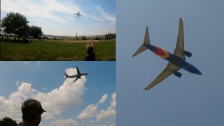 Airplanes at Gravelly Point Park  Washington DC  Arlington Virginia USA [upl. by Nyltac]