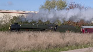 Jubilee No 45596 Bahamas hauls the Shakespeare Express from Derby steamtrain [upl. by Soigroeg]