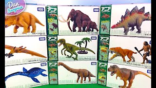 Takara Tomy Dinosaurs Collection  Brachiosaurus Elasmosaurus Tyrannosaurus Rex Woolly Mammoth [upl. by Siroval]