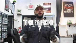 Tongue piercing INSTRUCTIONAL how to pierce properly [upl. by Bevis]