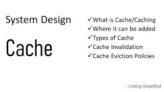 System Design  Cache  Caching  Cache Invalidation  Cache Eviction [upl. by Paton]