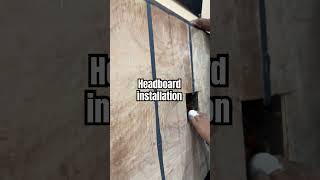 Headboard installation viralvideo carpentry youtube carpentary home woodworkcushionheadboard [upl. by Dachy]