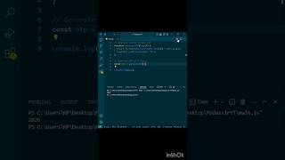 Generate random OTP with specified digits using JavaScript javascript coding programming [upl. by Aonian170]