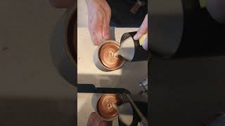 Oat milk hot choc heart coffeelatteart barista [upl. by Letram]