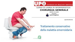 Trattamento conservativo della malattia emorroidaria [upl. by Nekcarb]