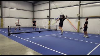 FULL OVERHEAD SMASH TO THE CALF MUSCLE And CANKLE TWICE Pickleball Highlights 50 Level [upl. by Yleoj]