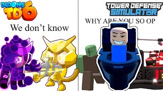 BTD6 TOWERS MEET ALL  ROBLOX TD TOWERS [upl. by Inalan]