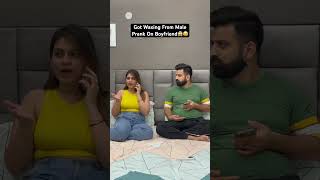 Prank On Boyfriend 😂 rajatswati swatimonga comedy funny couplegoals prank ytshorts [upl. by Enelrak]