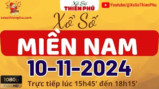 Xổ Số Miền Nam 10112024  Trực Tiếp XSMN Chủ Nhật Ngày 10 Tháng 11  Xổ Số Thiên Phú [upl. by Halas]