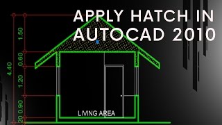 How To Apply Hatch in AutoCAD 2010 [upl. by Anaiviv]