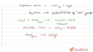 Answer the following questions  What is the difference between aqueous and alcoholic KOH   1 [upl. by Hanahs]