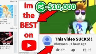 I made a FAKE Roblox YOUTUBE TROLL account and ADVERTISED IT [upl. by Naesyar271]