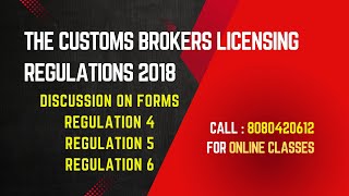 Discussion on Forms I Regulation 4 I Regulation 5 I Regulation 6 I CBLR 2018 I CBLR Exam [upl. by Barbette]