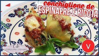 CONCHIGLIONI COM RICOTA E ESPINAFRE  FACIL E LIGHT [upl. by Shelby]