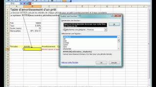 Créer une table damortissement dun prêt avec Excel [upl. by Eelano]