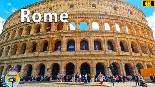 Rome Where History Comes Alive Walking Tour 4K [upl. by Yellehs629]