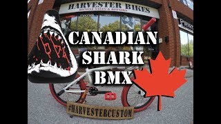 Custom Canadian Shark Attack BMX Bike  Harvester Bikes [upl. by Edrei815]