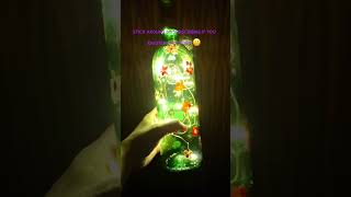 Led lights in wine bottle diy yt art lights glow shortsvideo goviral fyp [upl. by Soph687]