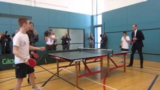 Prince William amp Kate Play Table Tennis at The Drum [upl. by Annayek365]