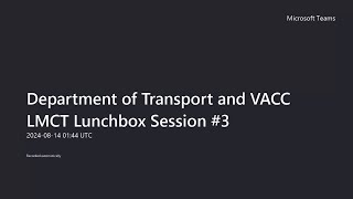 VACC Lunchbox Session 3 [upl. by Einner]